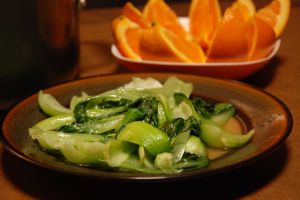 Fried green vegetables